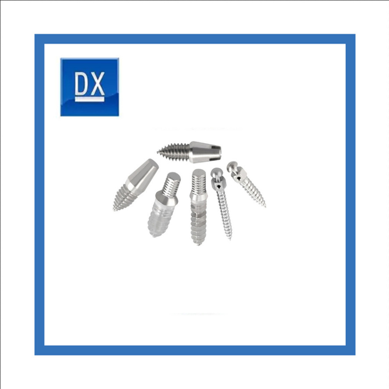 Tıbbi CNC İşleme Titanyum alaşımlı Parçalar Nikel Kaplama Diş Çivi